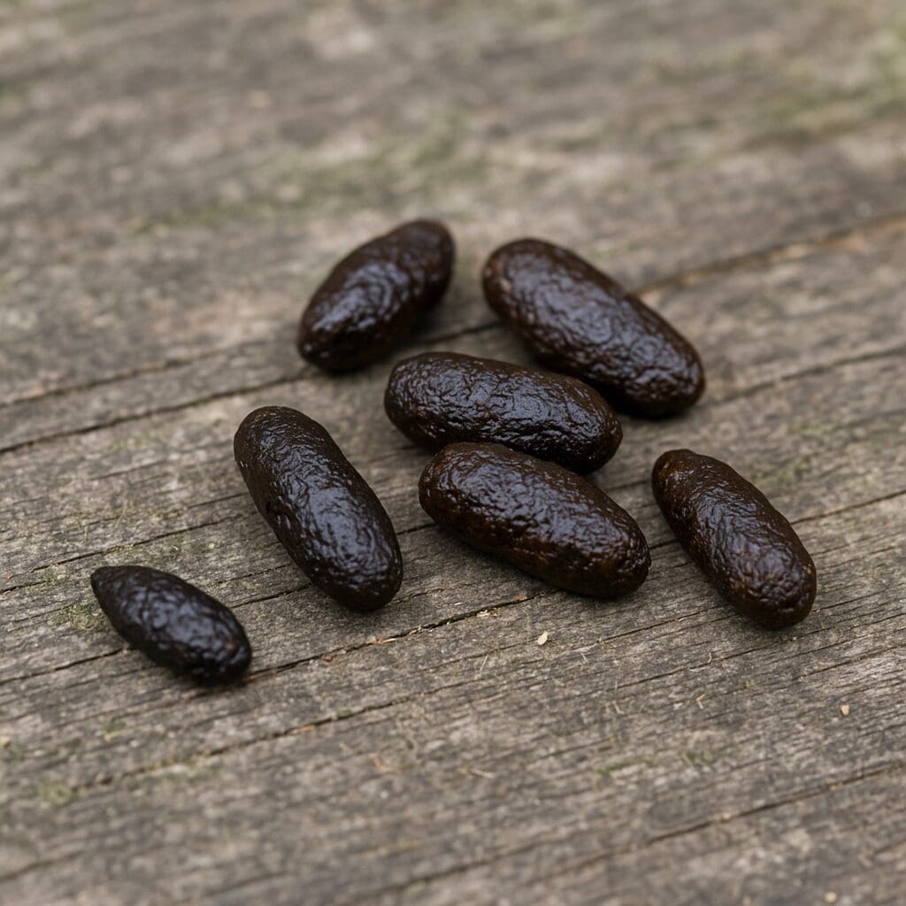 a photo of squirrel poop